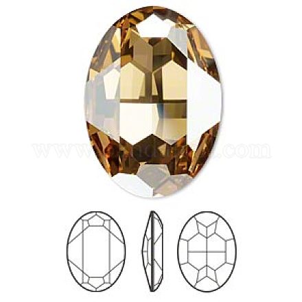 Diamantes de imitación de cristal austriaco 4127-30x22-001GSHA(F)-1