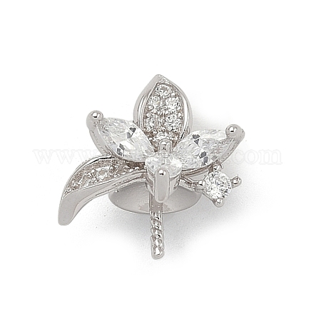 925 подвеска-цветок из стерлингового серебра с прозрачными кубическими цирконами STER-P068-05P-1