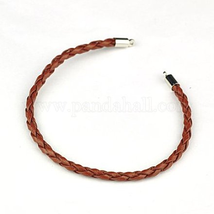Braided PU Leather Cord Bracelet Making AJEW-JB00021-14-1