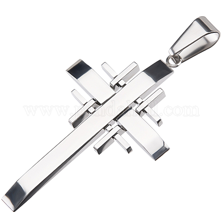 1 шт. крестики-подвески из нержавеющей стали 304 STAS-BBC0005-89-1