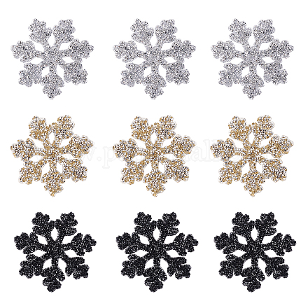 Patch di strass fiocco di neve di natale fingerinspire DIY-FG0001-72-1