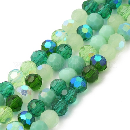 Chapelets de perles en verre électroplaqué EGLA-P048-A05-1