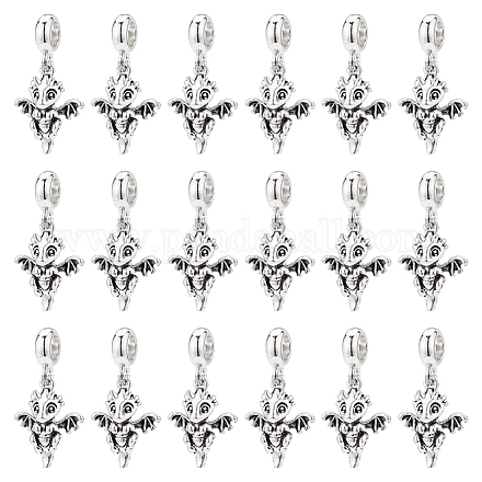 CHGCRAFT 36Pcs Dragon Dangle Charm Tibetan Dragon Pendants Style Alloy European Dangle Charms Large Hole Pendants for Necklace Bracelet Jewelry Making and Crafting FIND-CA0005-60-1