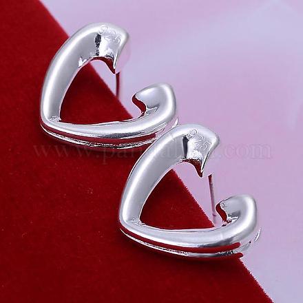 Fancy Style Heart Brass Stud Earrings EJEW-BB11897-1