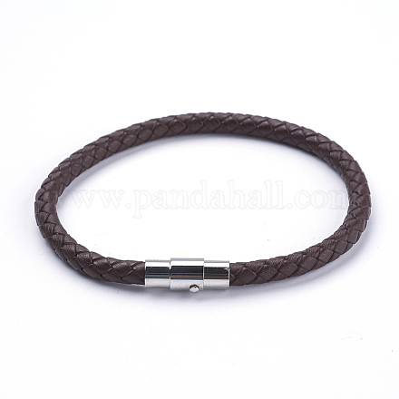 Braided Leather Cord Bracelets BJEW-F291-40B-1