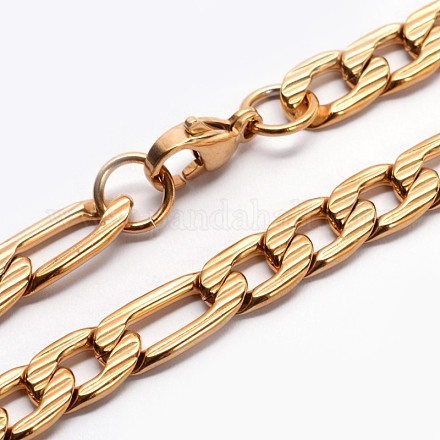 304 Stainless Steel Figaro Chains Necklaces NJEW-I060-09B-1