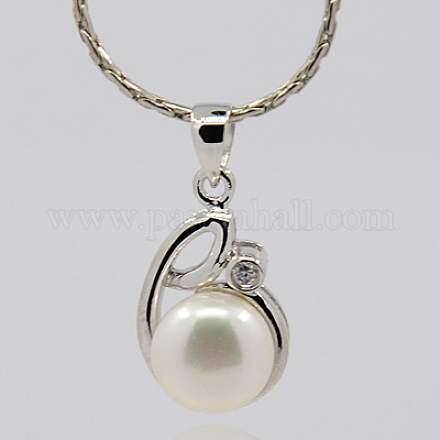 Colgantes de plata de la perla STER-F003-25-1