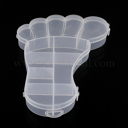 Foot Plastic Bead Storage Containers CON-Q023-22-1