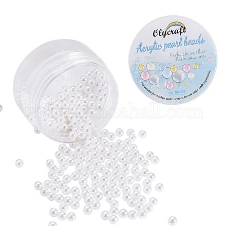 Cuentas de perlas de imitación de plástico ecológicas olycraft MACR-OC0001-11-1