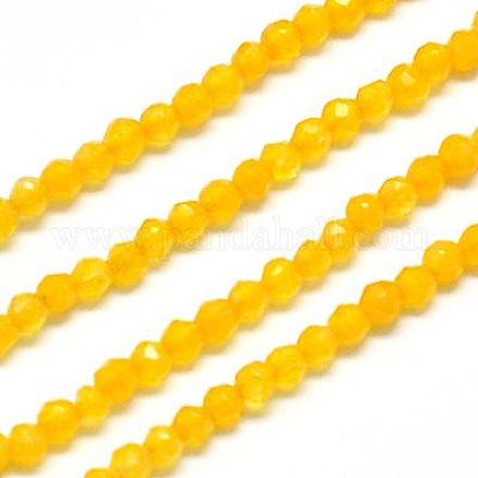 Natural Yellow Agate Beads Strands G-J002-03G-1