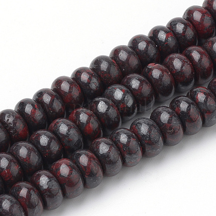 Natural Bloodstone Beads Strands G-S272-10-1