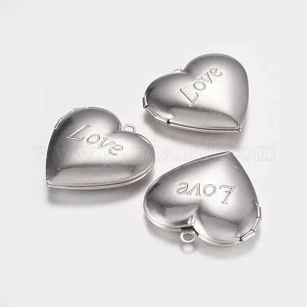 Pendentifs médaillon en 304 acier inoxydable STAS-G168-12P-1