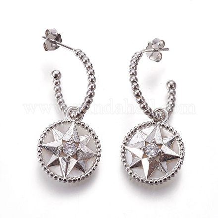 Boucles d'oreilles coquille EJEW-P181-A02-1