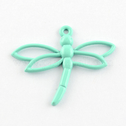 Lovely Cadmium Free & Lead Free Dragonfly Pendants for Earrings Making PALLOY-4658-02A-LF-1