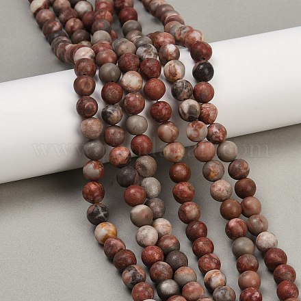 Натуральные дендритные нити из бисера яшмы G-F591-24-8mm-1