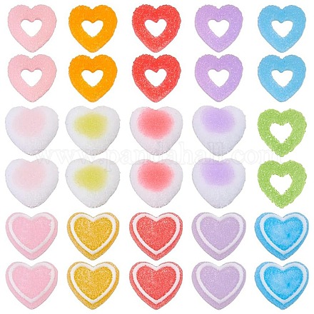 60 шт. 15 стиля аксессуаров из смоляных кабошонов RESI-SC0005-78-1