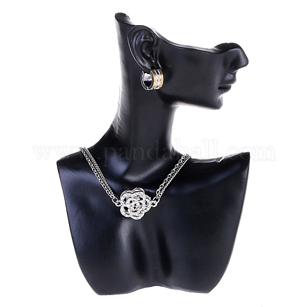 High End Resin Side Body Model Portrait Jewelry Stand NDIS-B001-02-1