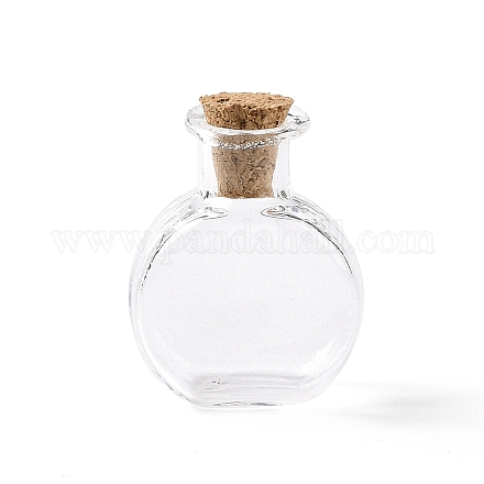 Botellas de vidrio en miniatura planas y redondas GLAA-H019-05A-1