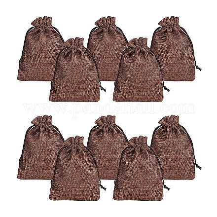 Bolsas de embalaje de arpillera bolsas de lazo ABAG-PH0001-14x10cm-10-1