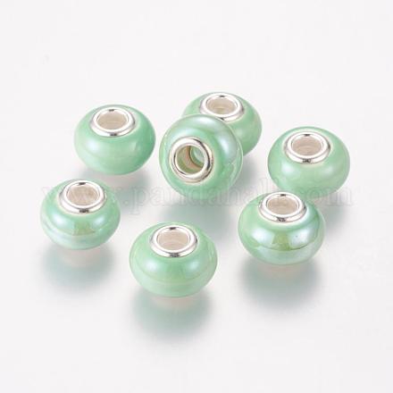 Perles européennes en porcelaine manuelles OPDL-G001-9-1