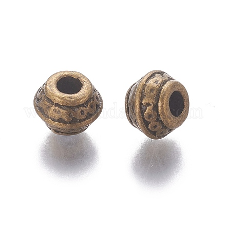 Tibétains antiques bronze métal séparateurs perles MLF0586Y-1