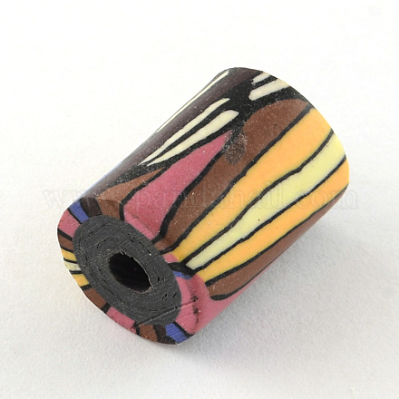 Handmade Column Polymer Clay Beads CLAY-R060-96D-1