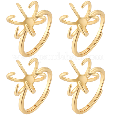 Risultati ad anello regolabili in ottone&nbsp;KK-BBC0023-69B-1
