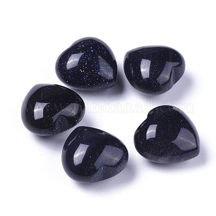 Perlas de piedra dorada azul sintética G-FS0001-78C-1
