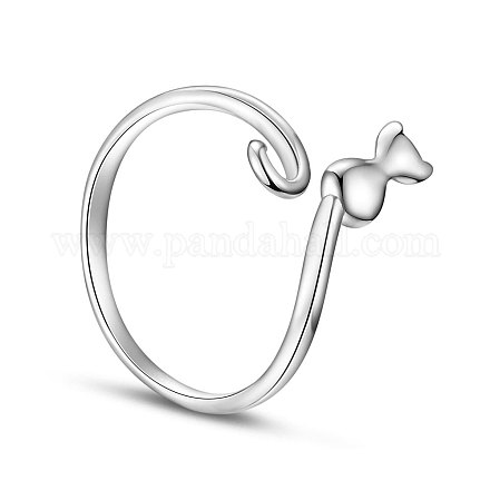 Shegrace semplice ed elegante anello in argento sterling rodiato JR445A-1