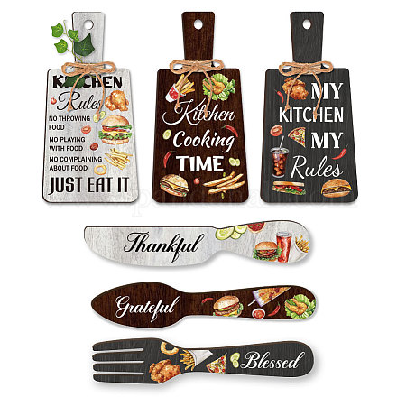 Деревянная подвеска HJEW-WH0073-011-1