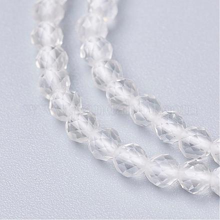 Chapelets de perles en cristal de quartz naturel G-D166-A-3mm-1