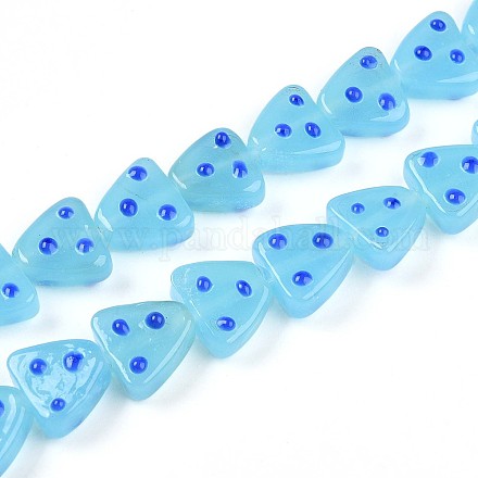 Бусы лэмпворк ручной работы LAMP-N028-01D-1