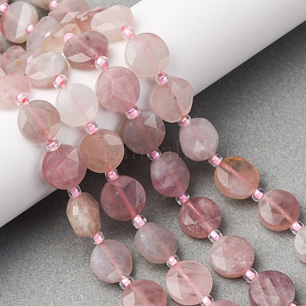 Природного розового кварца нитей бисера G-C116-A174-01-1