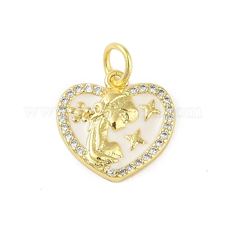 Латунные микропаве прозрачные подвески с фианитом KK-E111-46G-05-1