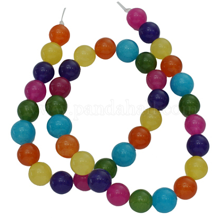 Dyed Natural Jade Beads Strands X-JB6mm-1