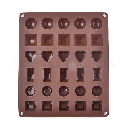 Valentine's Day 30 Compartments Geometry Food Grade Silicone Molds DIY-L020-47-1