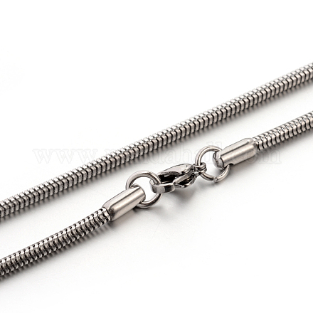 Collares de cadena de serpiente de 304 acero inoxidable X-STAS-M174-005P-2.4-1