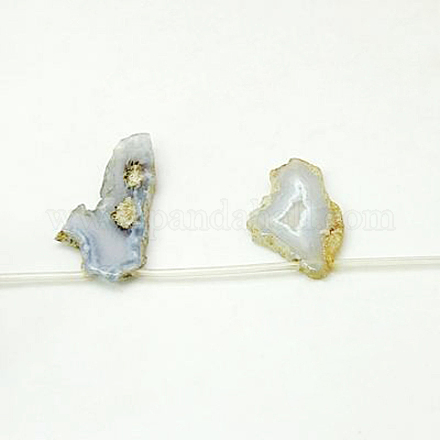 Natural Blue Chalcedony Beads Strands G-G061-1