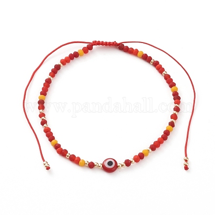 Bracelets réglables de perles tressées avec cordon en nylon BJEW-JB05791-01-1