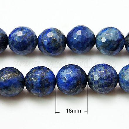 Abalorios de lapislázuli naturales hebras G-G059-18mm-1