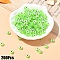 200Pcs Transparent Acrylic Beads, Flat Round with Evil Eye Pattern, Pale Green, 7x4mm, Hole: 1.5mm