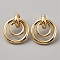 Iron Twist Knot Stud Earrings for Women, Golden, 36x30mm