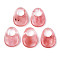Cherry Quartz Glass Large Hole Pendants, Egg Charms, 35~36.5x24.5~25.5x7~8mm, Hole: 12~12.5mm