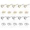 16Pcs Brass Stud Earring Findings, with Rhinestone and 925 Sterling Silver Pin, with Horizontal Loops, 16Pcs 304 Stainless Steel Ear Nuts, Platinum & Golden, 6x4.5mm, Hole: 0.6mm, Pin: 9.5x0.8mm, 8pcs/color