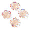 Transparent Resin Cabochons, AB Color Plated, Rose Flower, PeachPuff, 15x14x6mm