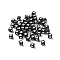 Opaque Acrylic Beads, Cube with Heart, Black, 4.5x4.5x4.5mm, Hole: 2mm, 8333pcs/500g