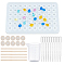 DIY Jewelry Making Kits, Including Polygon Ice Silicone Molds, Plastic Measuring Cups & Transfer Pipettes, Birch Wooden Craft Ice Cream Sticks and Latex Finger Cots, Mixed Color, 190x121x11mm, 1pc