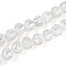 Luminous Handmade Lampwork Silver Foil Beads Strand, Round, Glow in the Dark, White, 10~11mm, Hole: 1.2~1.4mm, about 50pcs/strand, 18.50~18.90 inch(47~48cm)
