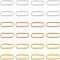 60Pcs 3 Colors304 Stainless Steel Quick Link Connectors, Linking Rings, Oval, Mixed Color, 10x3.5x2mm, 20pcs/color