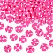 Handmade Polymer Clay Beads, Disc/Flat Round, Heishi Beads, Hot Pink, 6~6.5x1~1.5mm, Hole: 2mm, about 25000pcs/1000g